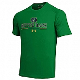 Notre Dame Fighting Irish Under Armour On-Field Football Sideline Tech Performance WEM T-Shirt - Green